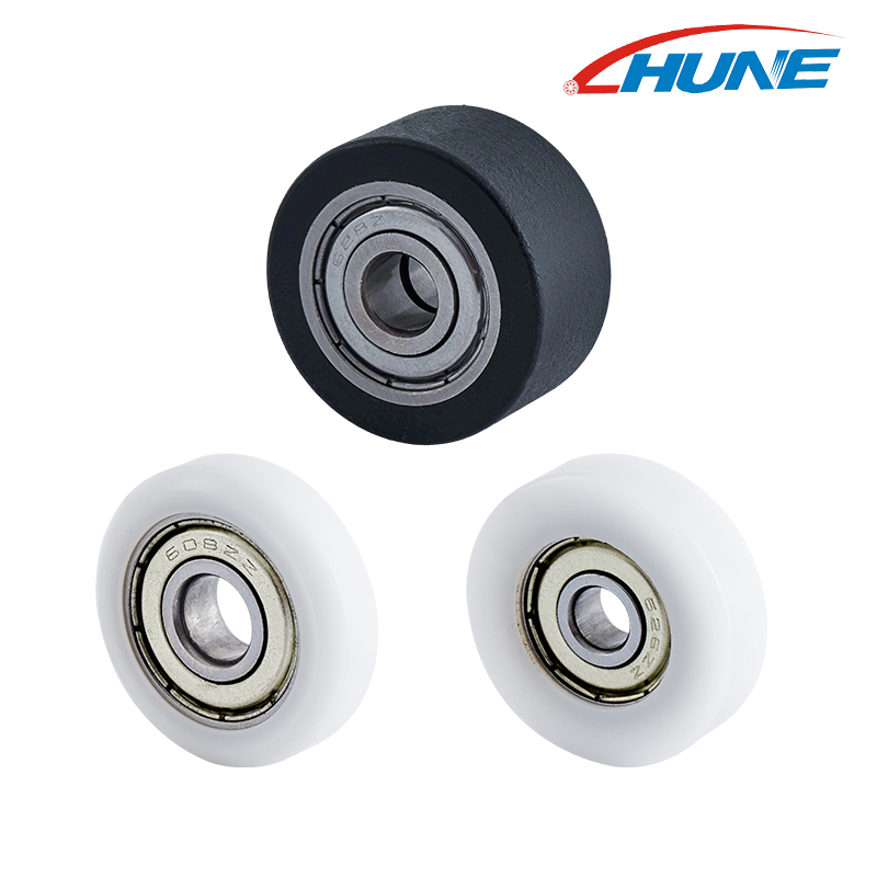 628ZZ Koło pasowe z płaskim kołem w kształcie litery F z tworzywa sztucznego, nylonu/Pa/Pu, stalowe koło pasowe z łożyskiem okiennym