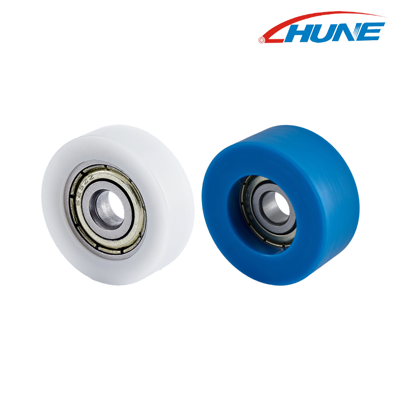 Łożysko kół pasowych z tworzywa sztucznego, poliuretanu i nylonu Pu, pokryte gumą