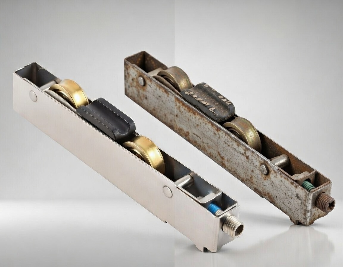  Ochrona rolek do drzwi przesuwnych przed uszkodzeniami atmosferycznymi i brudem